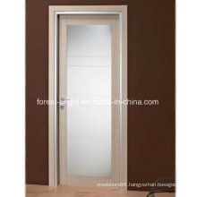 Modern Wood French Door with Glass, Glass Swing Door